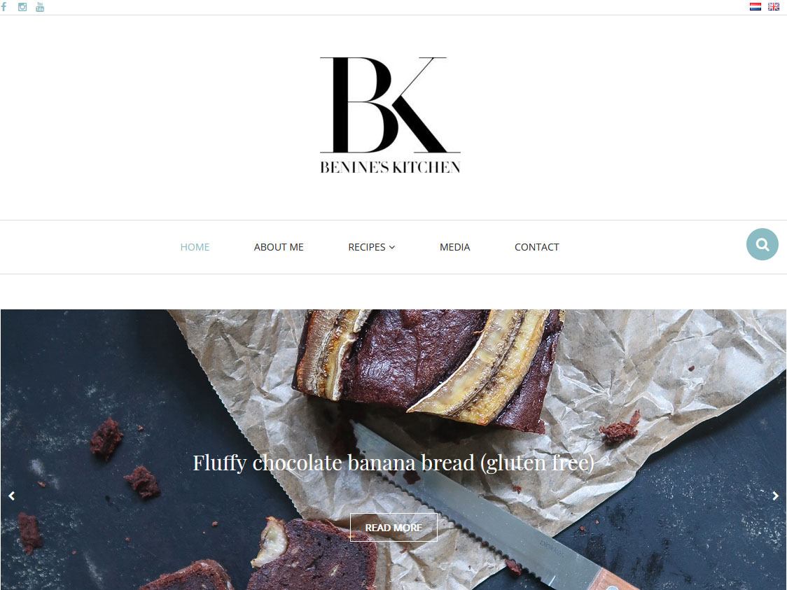 Benines Kitchen website screenshot