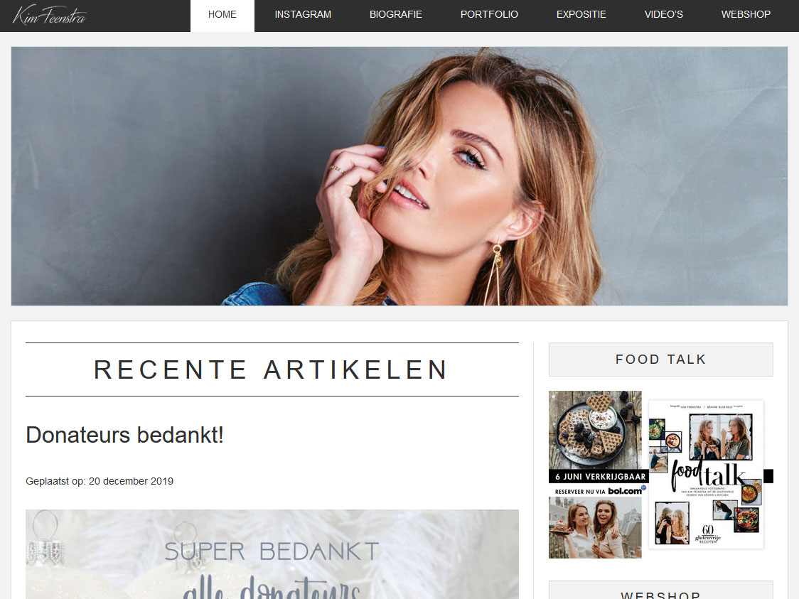 Kim Feenstra website screenshot