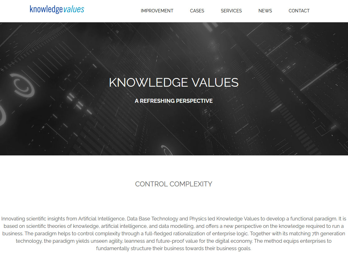 Knowledge Values website screenshot