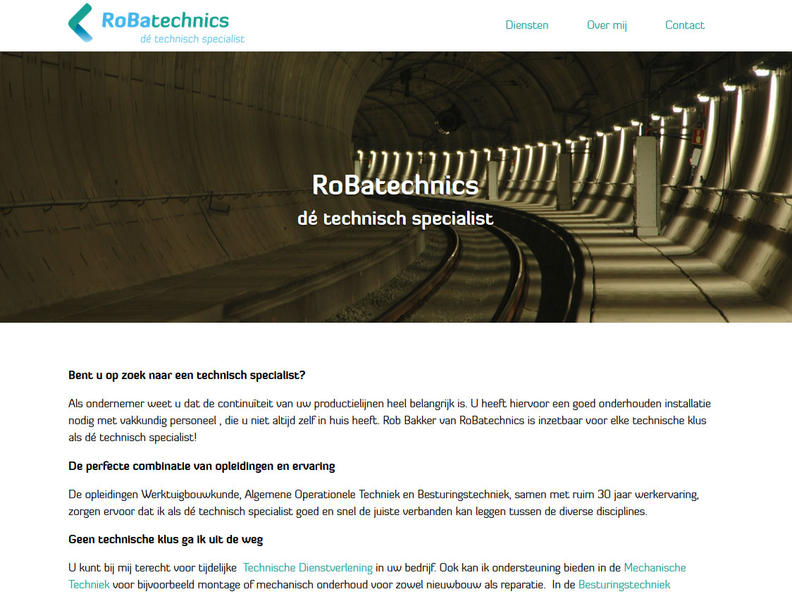 Roba Technics website screenshot